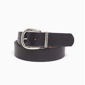 REVERSIBLE FAUX LEATHER BUCKLE BELT